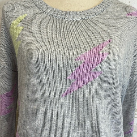 FATE Yellow & Purple Lightening Bolt SWEATER - Picture 3 of 9
